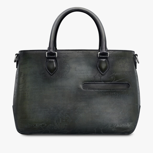 Toujours XS Scritto Leather Tote Bag, ELEPHANT GREY, hi-res 1