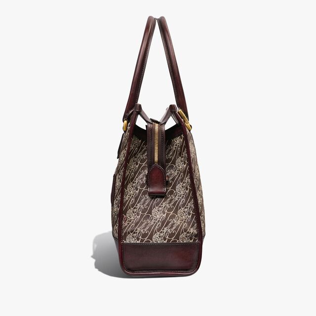 Cabas Toile Marbeuf Tote Bag, DARK BROWN + MADURO, hi-res 4