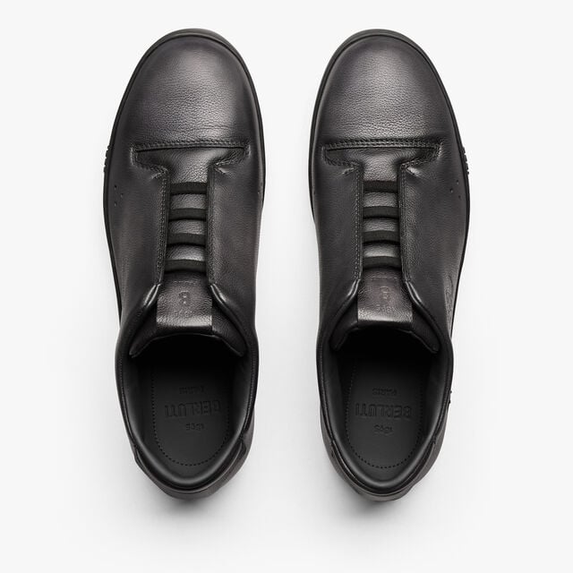 Slip-On Sneaker Playtime En Cuir De Veau Venezia Softy Scritto, NERO GRIGIO, hi-res 3