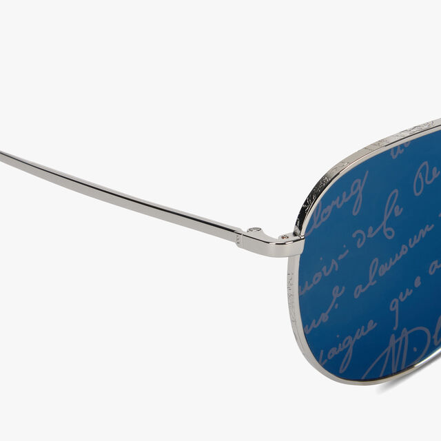 Glint Metal Sunglasses, SILVER+AZURE BLUE, hi-res 3