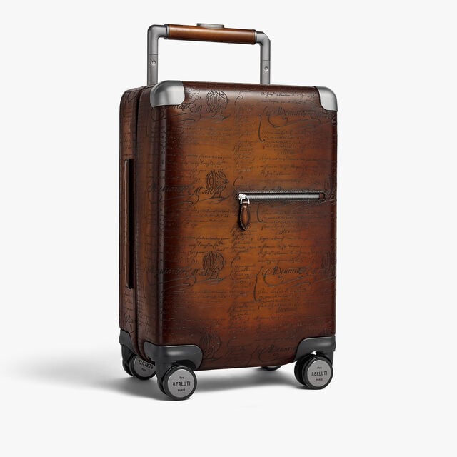 Formula 1005 Scritto Leather Rolling Suitcase, CACAO INTENSO, hi-res 5