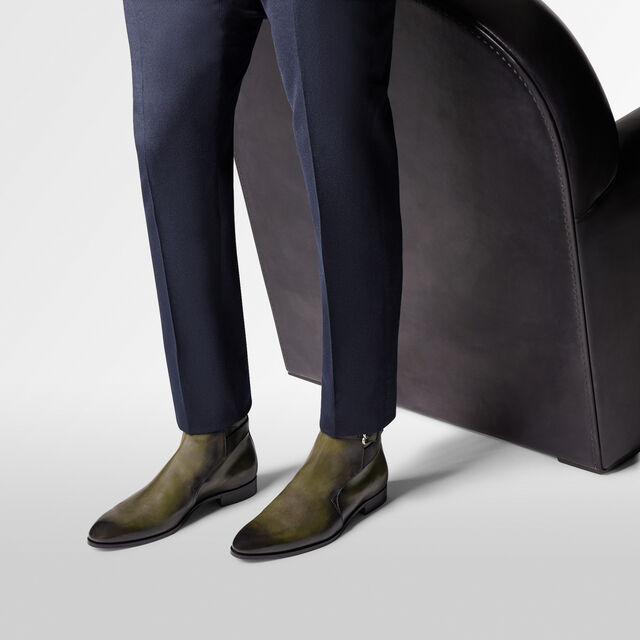 B Volute Leather Boot, NERO CAVIAR, hi-res 7