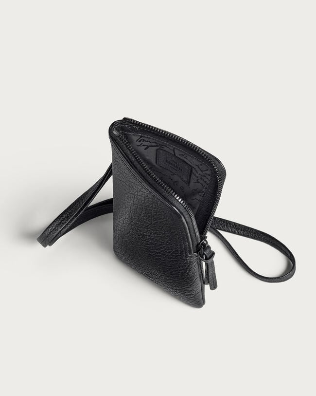 Neck Zipped Pouch, Deep Black, hi-res