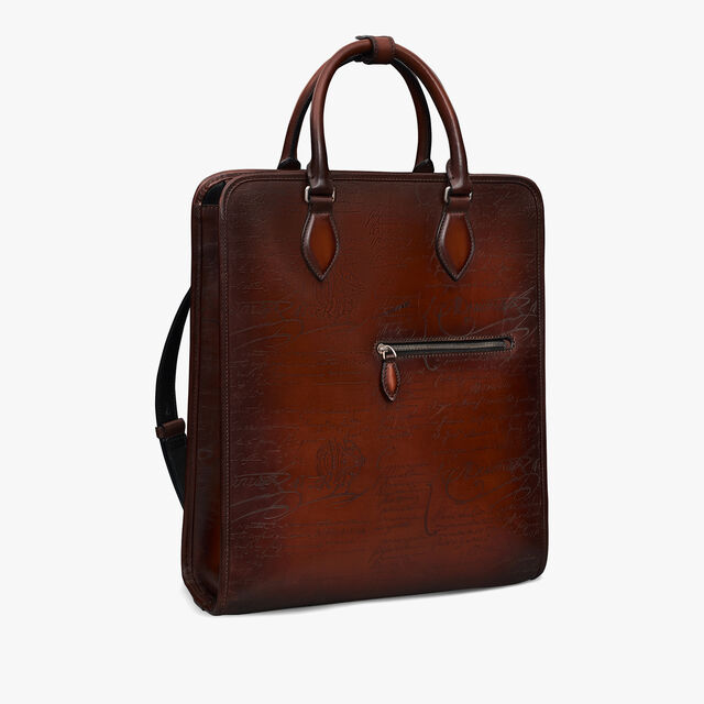 Premier Jour Small Scritto Leather Backpack, CACAO INTENSO, hi-res 2