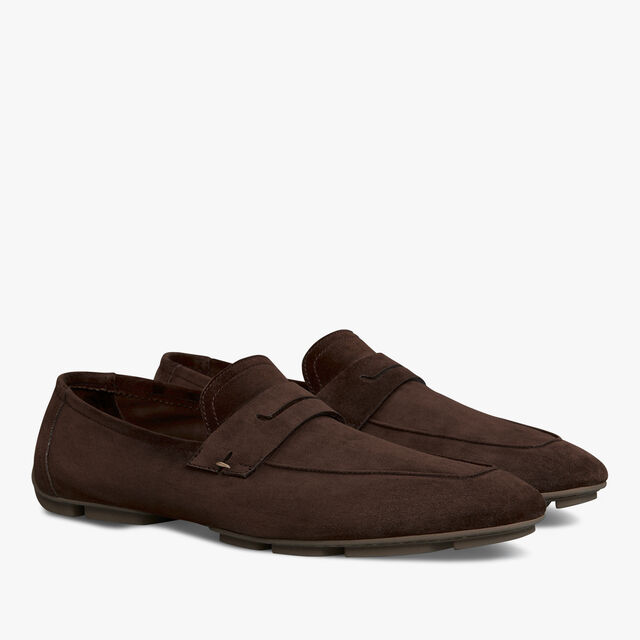 Lorenzo Drive Camoscio Leather Loafer, PEPPER, hi-res 2