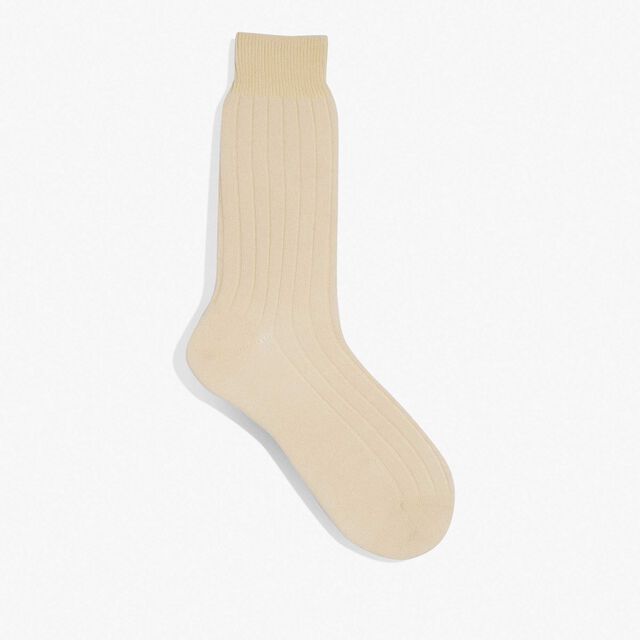 Natural Cashmere Socks, ECRU, hi-res 1