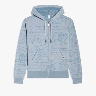 Sweat À Capuche Zippé En Laine Scritto Sweat À Capuche Zippé En Laine Scritto