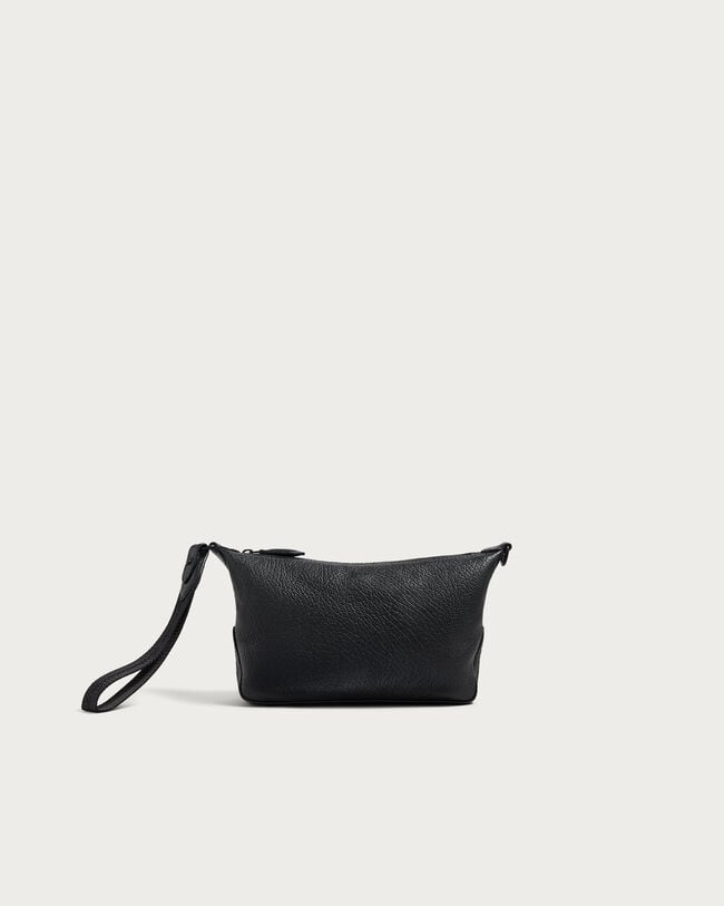 Toujours Soft Zipped Pouch, Deep Black, hi-res