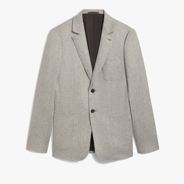 Cashmere Stretch Travel Jacket, LIGHT GREY MELANGE, hi-res 1