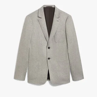 Cashmere Stretch Travel Jacket, LIGHT GREY MELANGE, hi-res