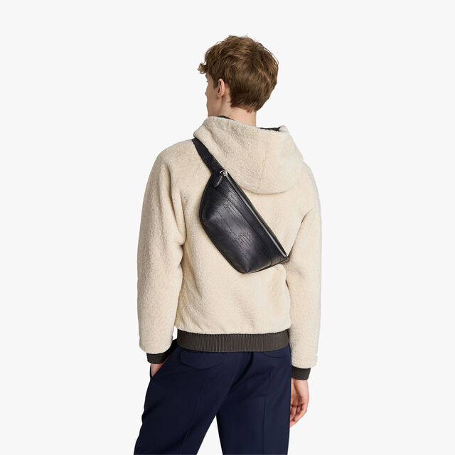 Sac Ceinture Rider En Cuir Scritto, NERO GRIGIO, hi-res 8