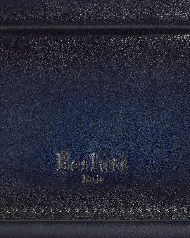 Imbuia Gaspard Card Holder, Nero Blu, hi-res