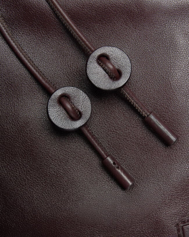 Leather Patina Un Jour Hooded Blouson, Fondant, hi-res