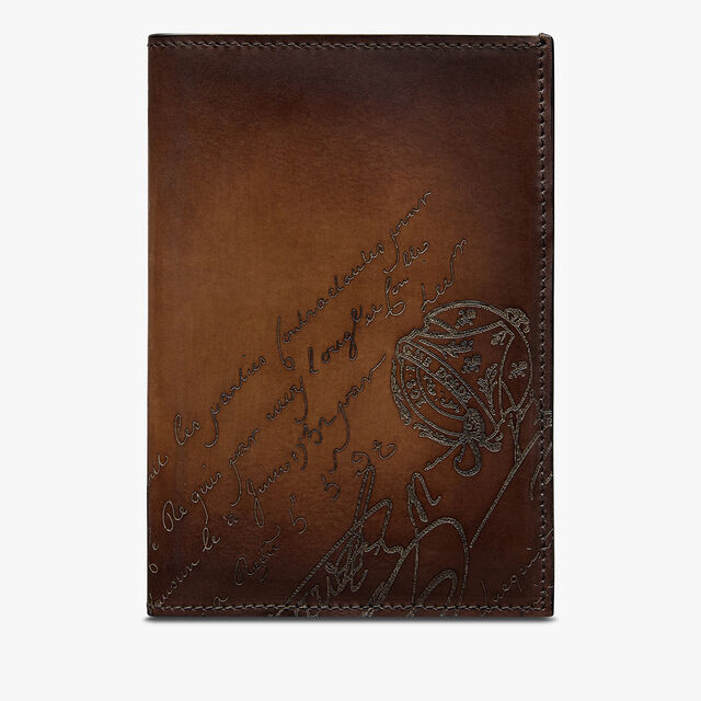 Escale Scritto Leather Passeport Holder, CACAO INTENSO, hi-res 1