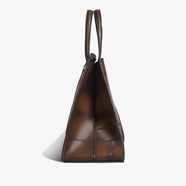 Luti 38 Leather Tote Bag, MARRONE INTENSO, hi-res 5