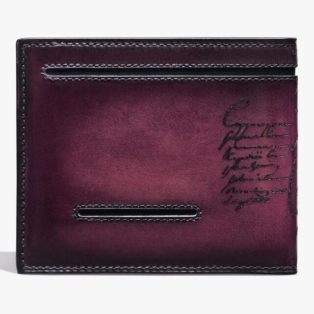 Makore Scritto Leather Wallet, GRAPES, hi-res 2