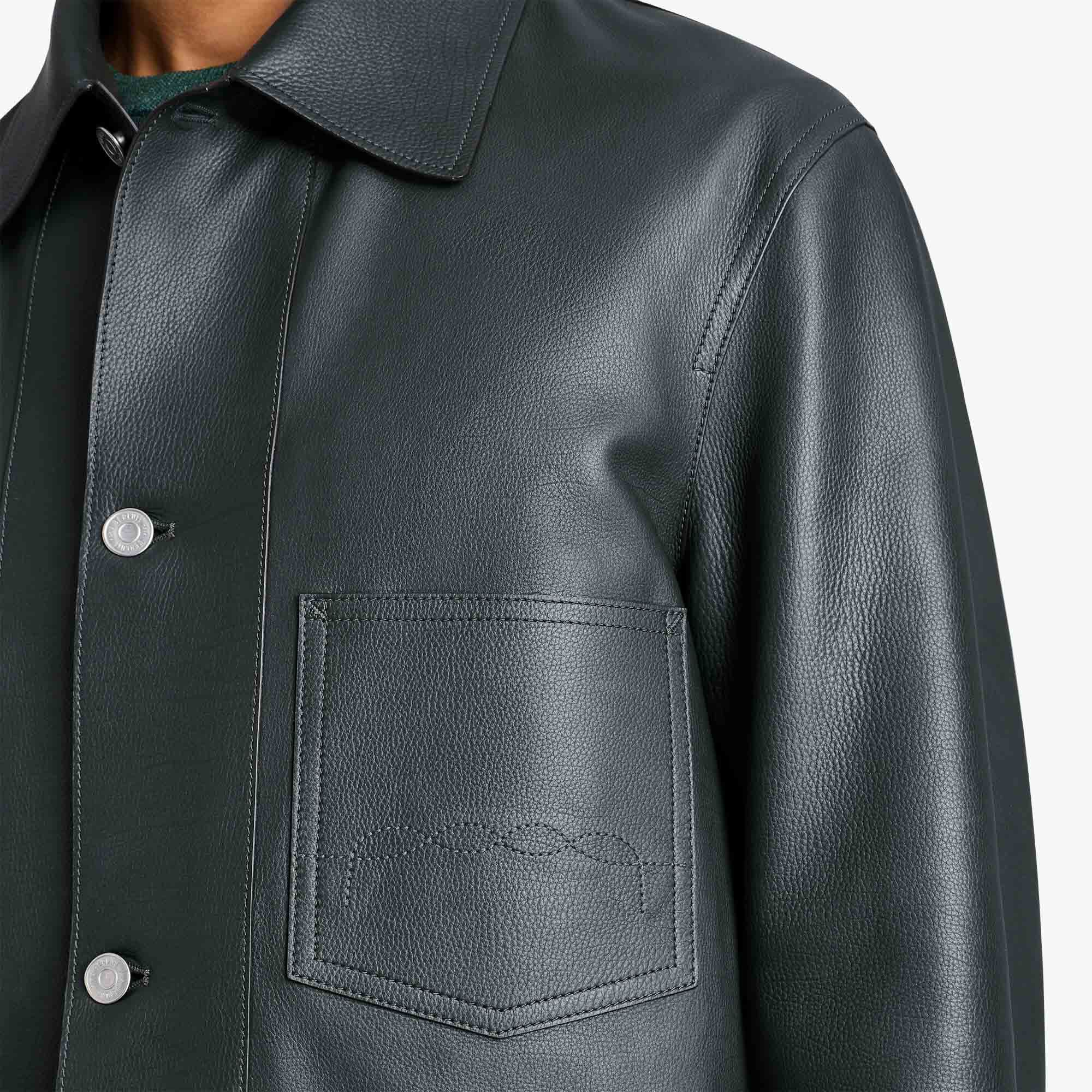 Berluti leather blazer top