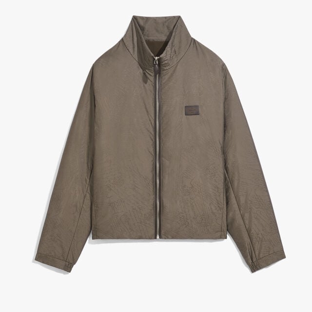 Blouson Nylon Scritto, SEPIA    , hi-res 1