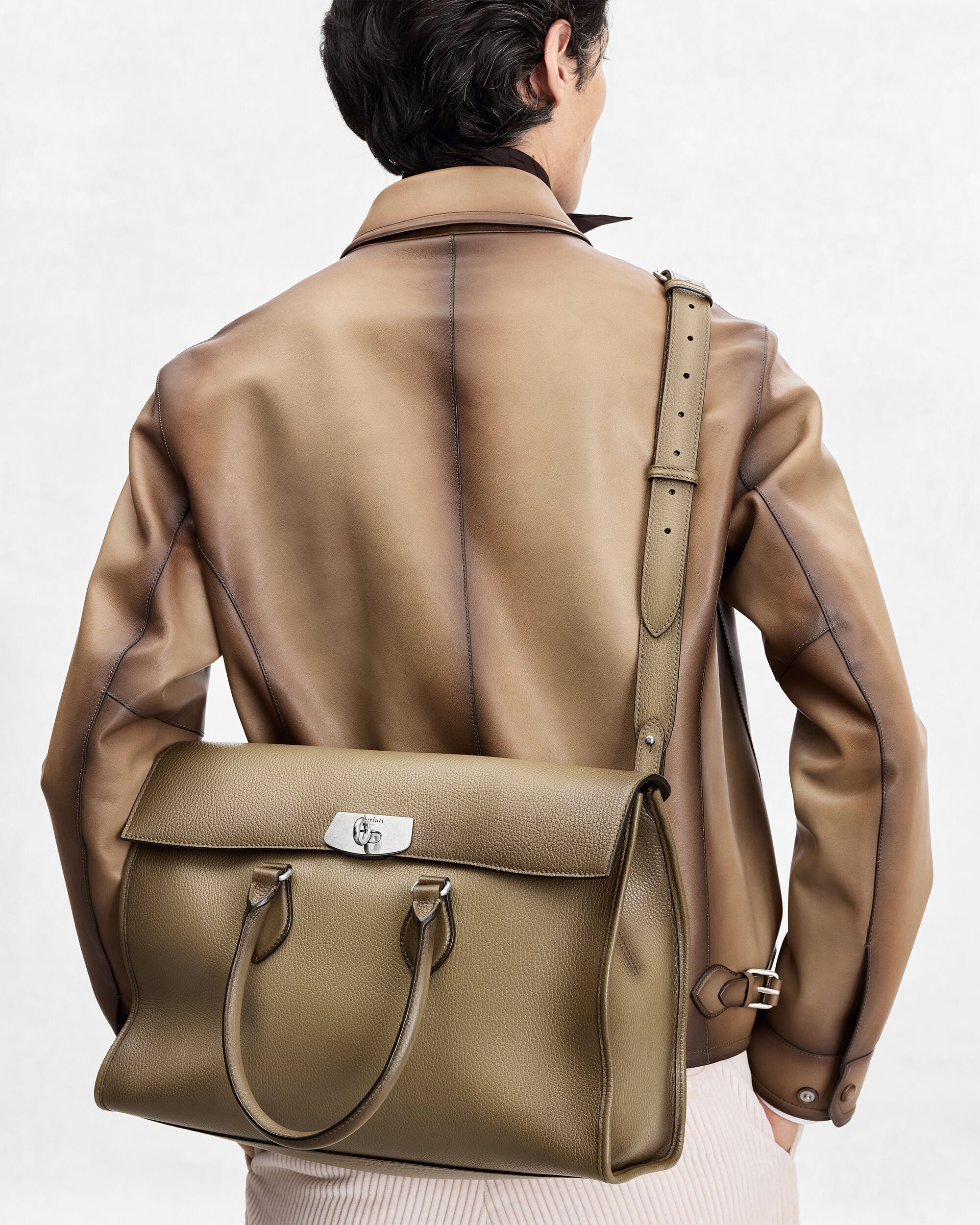 E'Mio Briefcase, Light Kaki, hi-res