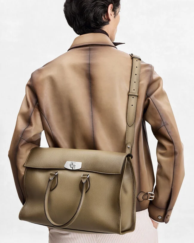 E'Mio Briefcase, Light Kaki, hi-res