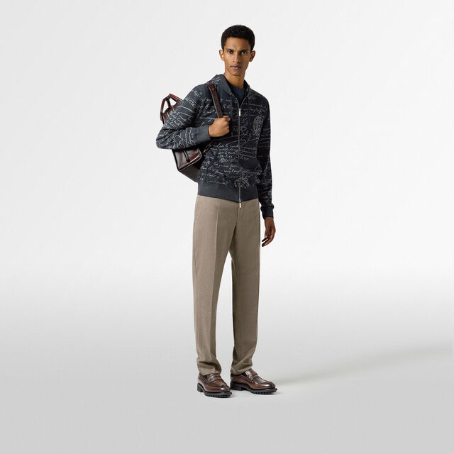 Leather Tab Pocket T-shirt, MARINE, hi-res 3