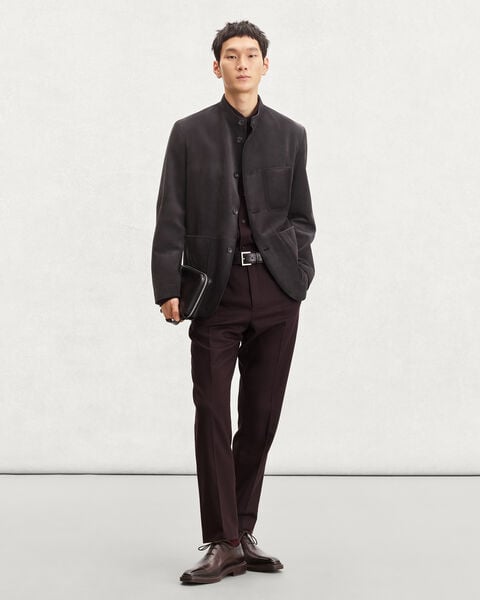 Patina Leather Foresti&egrave;re Jacket, Warm Purple Grey, hi-res