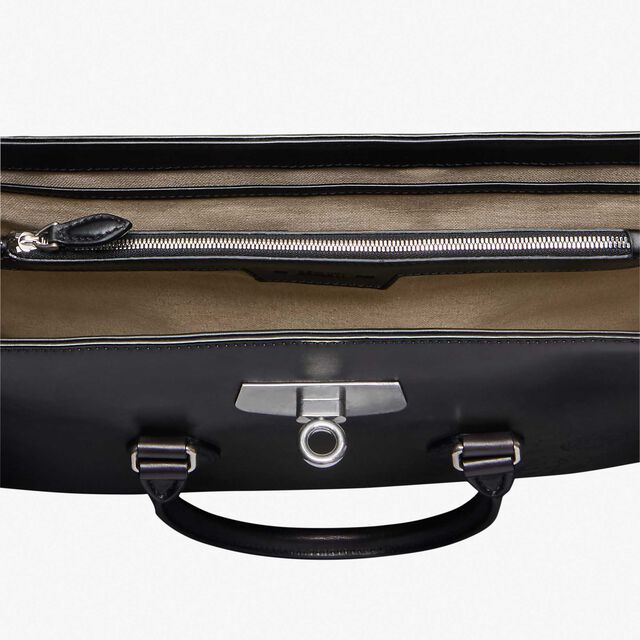 E'Mio Scritto Leather Briefcase, NERO GRIGIO, hi-res 6