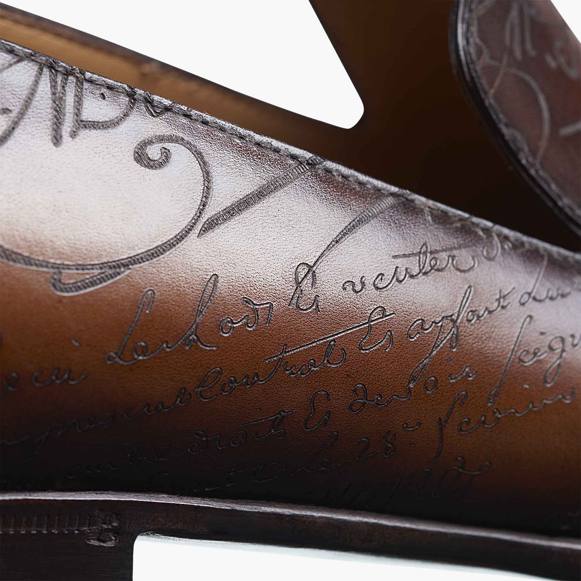 Cursive Galet Scritto Leather Loafer, TOBACCO BIS, hi-res 5