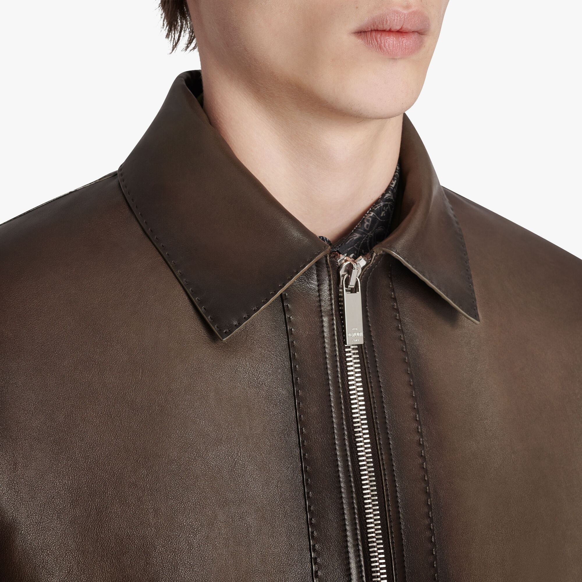 dark chocolate leather jacket