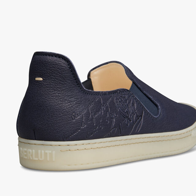 Eden Scritto Leather Slip On, NAVY BLUE, hi-res 5