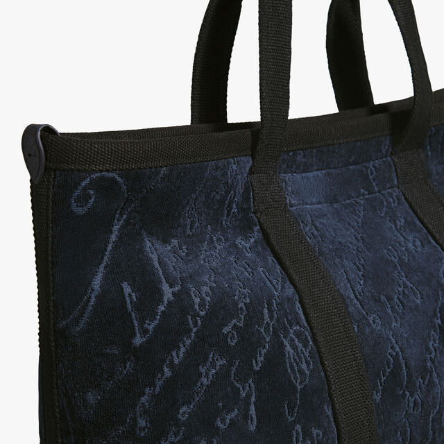 Oversize Tote Sponge Scritto Tote, MARINE, hi-res 6