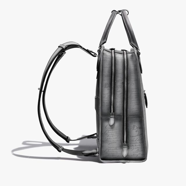 Premier Jour Scritto Leather Backpack, LIGHT ALUMINIO, hi-res 4