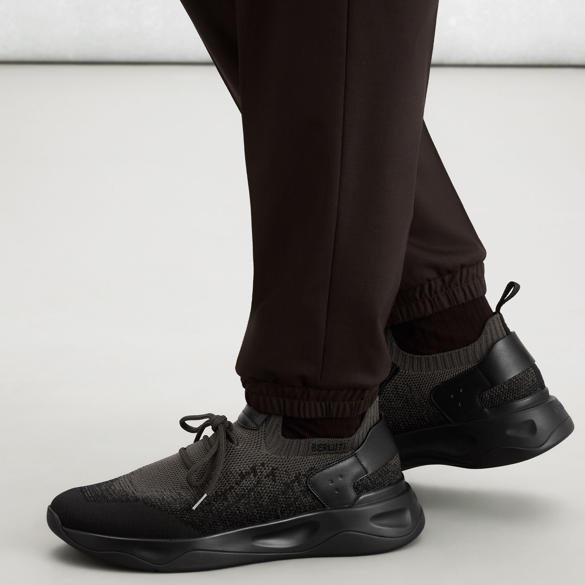 Shadow Scritto Knit And Lagoon Calf Sneaker | Berluti ID