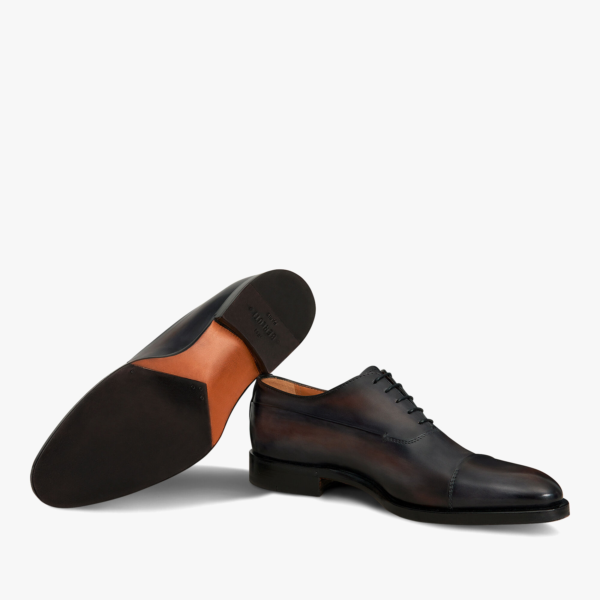 Equilibre Leather Oxford, CHARCOAL BROWN, hi-res 4