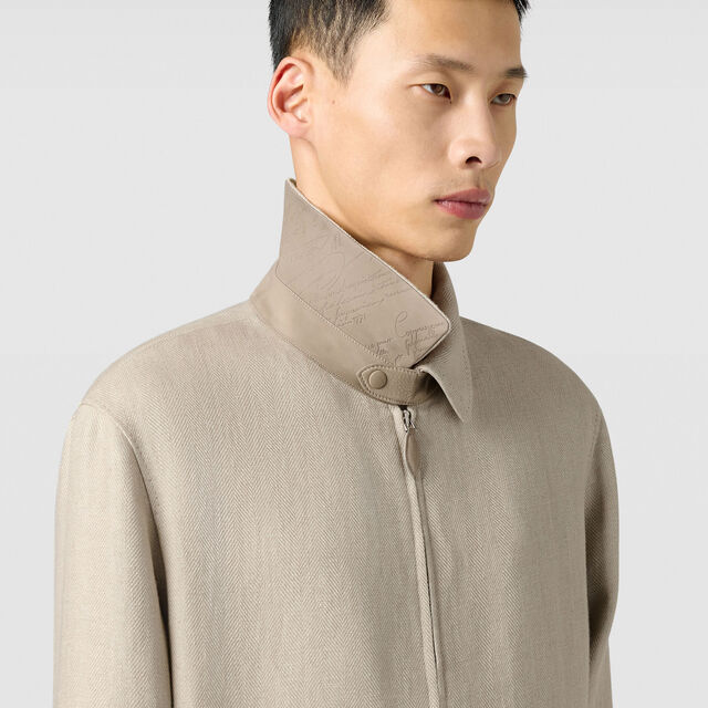 Linen Blouson, NATURAL BEIGE, hi-res 5
