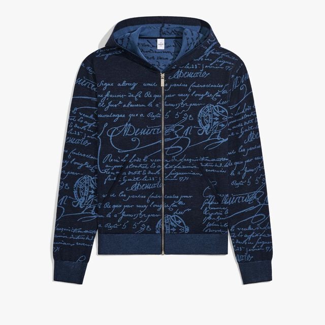 Scritto Zip Up Hoodie, COLD NIGHT BLUE, hi-res 1