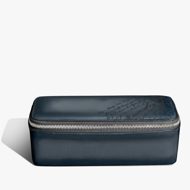 Watch Case 3 Scritto Leather, BLU MINERALE, hi-res 2