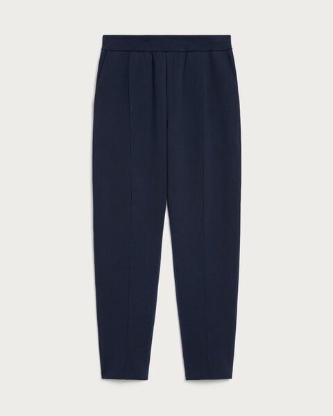 Double Face Knitted Pants, Cold Night Blue, hi-res