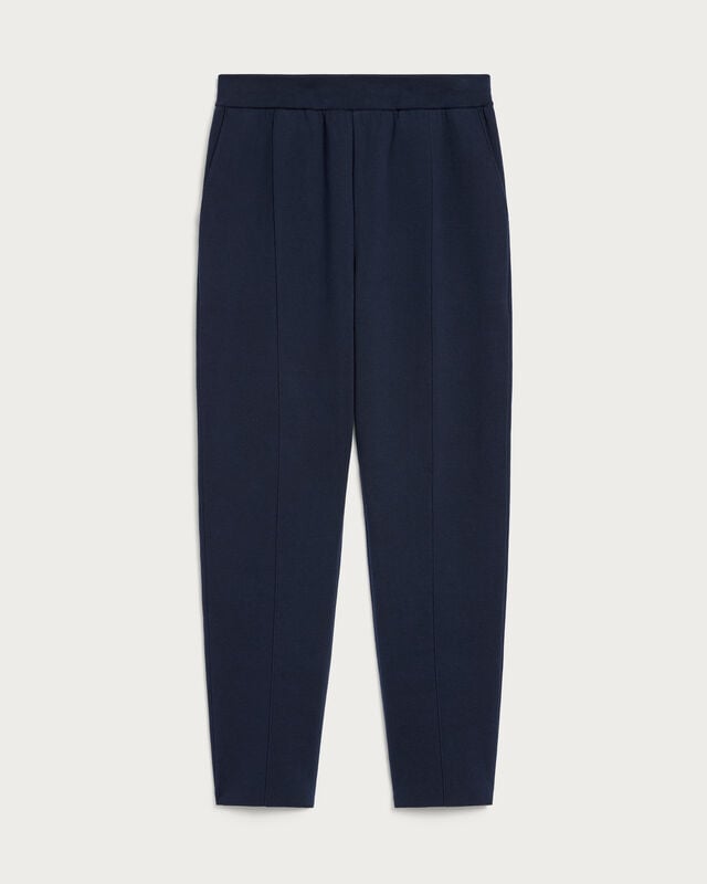 Double Face Knitted Pants, Cold Night Blue, hi-res