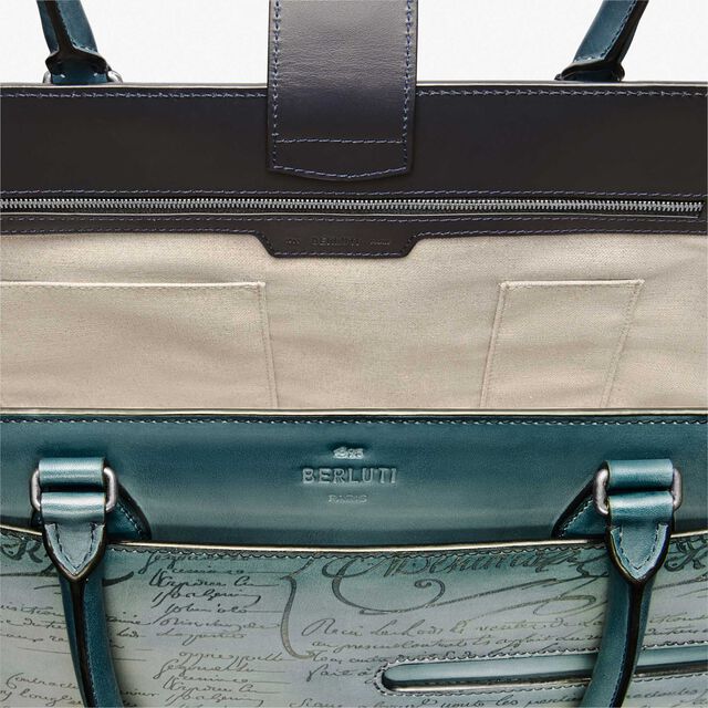 Toujours Mini Gradiant Scritto Leather Tote Bag, STONE DENIM, hi-res 7