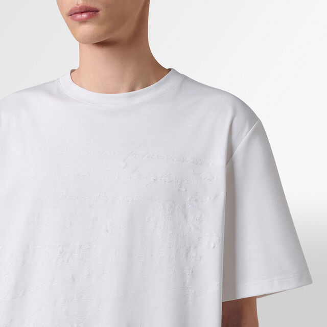 Scritto Embroidery T-shirt, BLANC OPTIQUE, hi-res 5