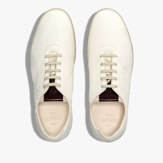 Eden Scritto Leather Sneaker, WHITE, hi-res 3
