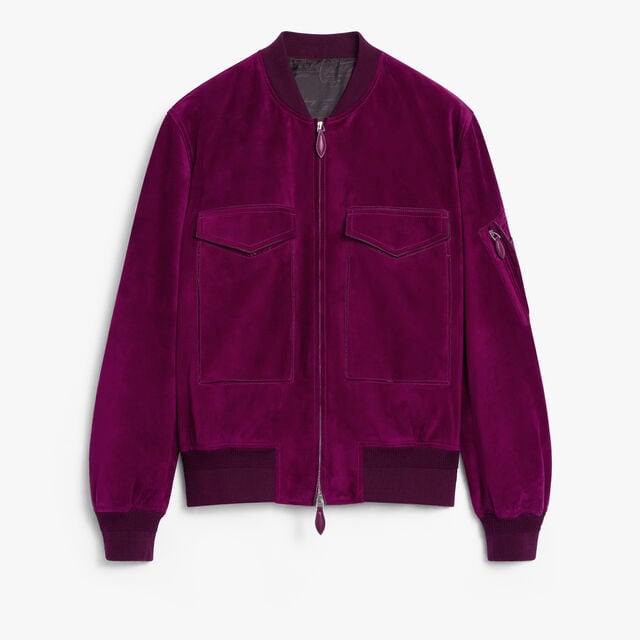 Suede Bomber, PURPLE FUSHIA, hi-res 1