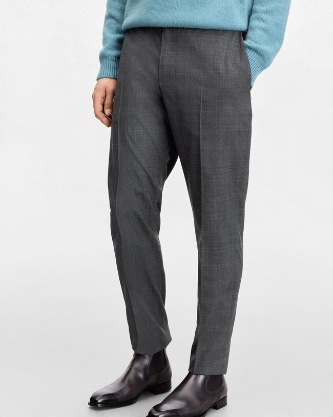 Alessio Trousers with Leather Zip-puller, Carbon Grey, hi-res