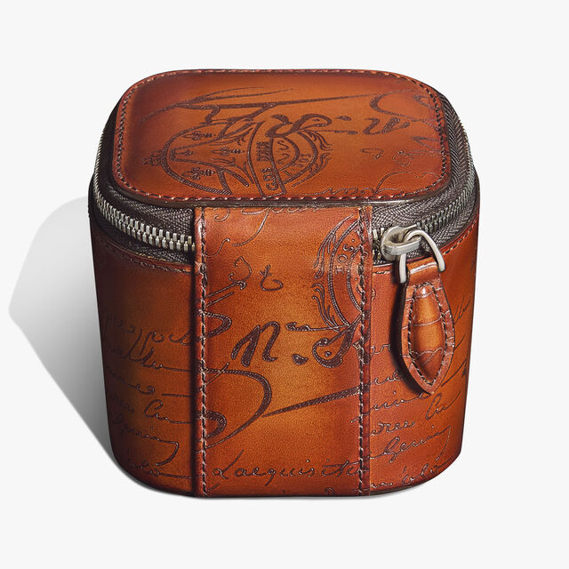 Watch Case 1 Scritto Leather, ARANCIO VERMIGLIO, hi-res 4