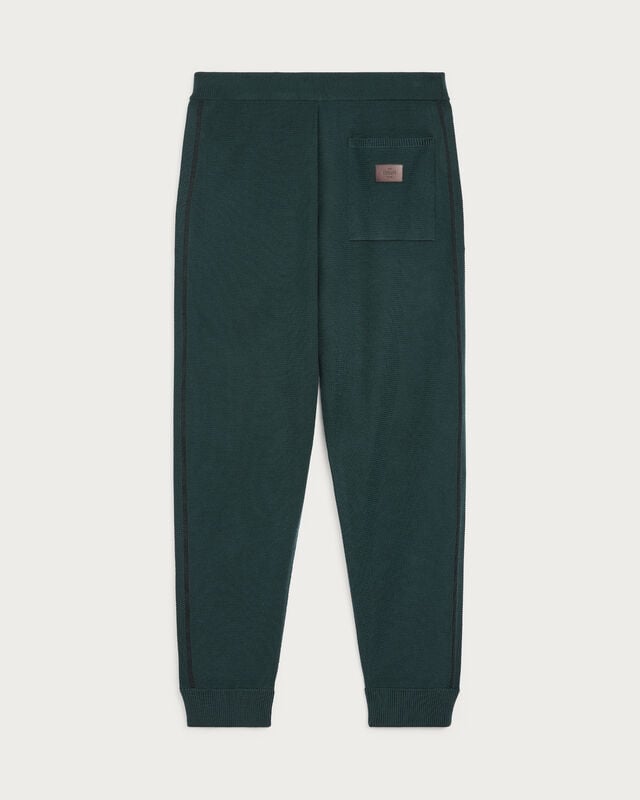 Shadow Jogpants with Leather Detail, Fir Green, hi-res