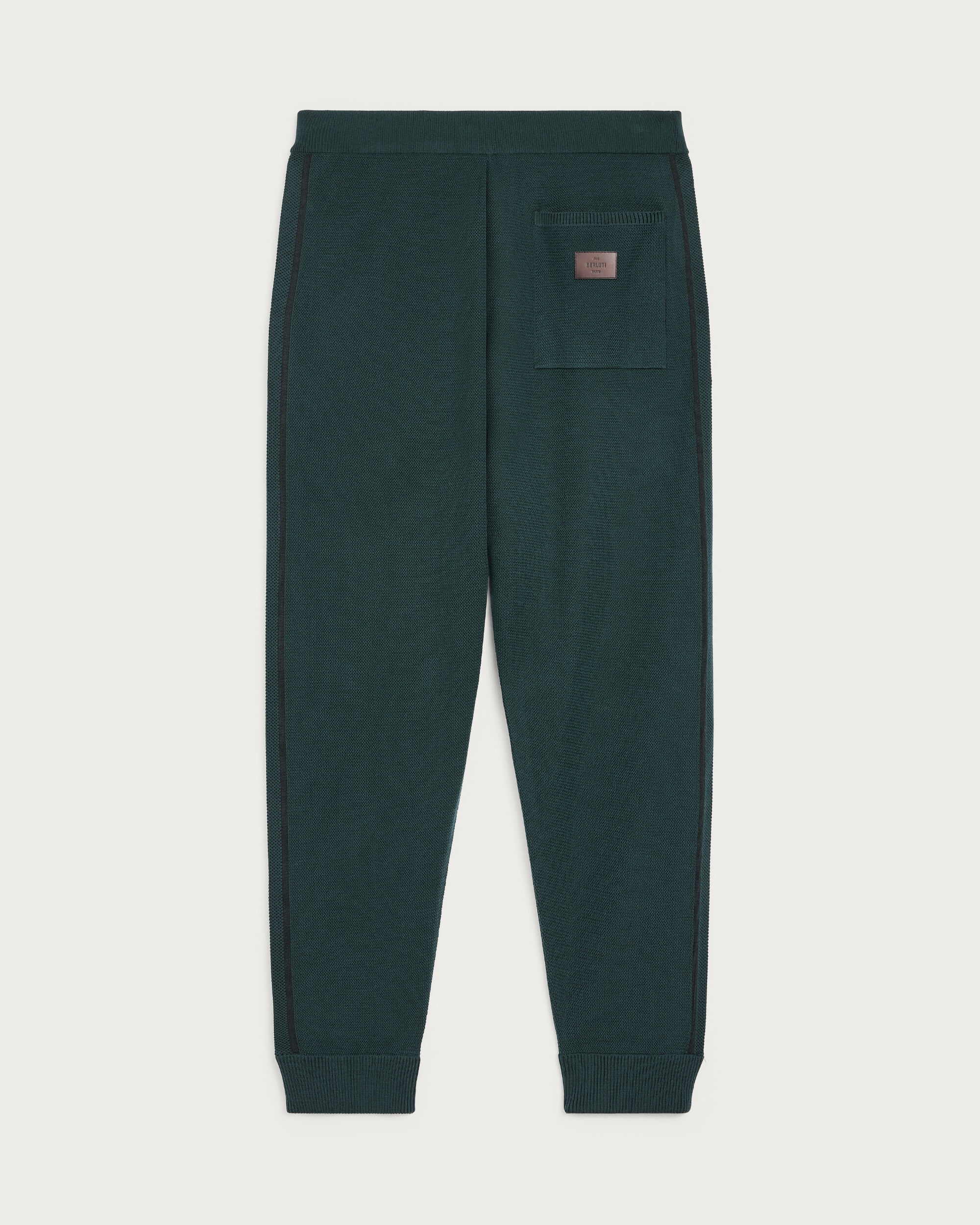 Shadow Jogpants with Leather Detail, Fir Green, hi-res