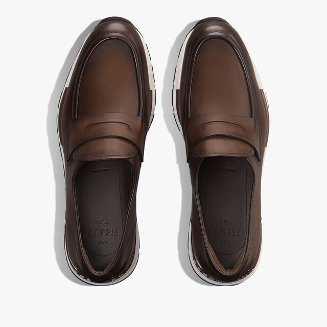 Fast Track Venezia Calf Leather Sneaker, MARRONE INTENSO, hi-res 4