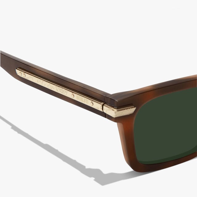 Radiant Acetate Sunglasses, CACAO + GREEN, hi-res 3