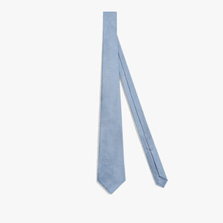 Herringbone Scritto Tie, SKY BLUE, hi-res